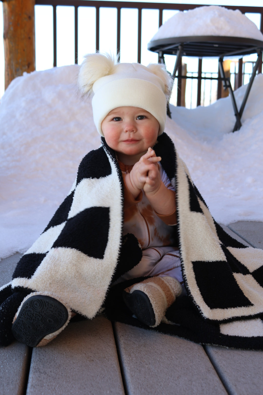 Snow Double Pom Pom Beanie