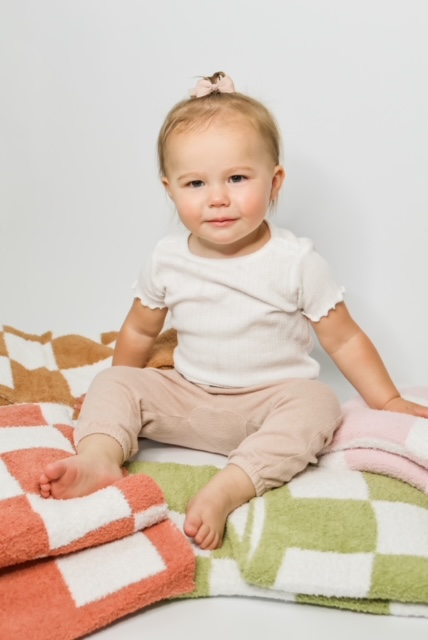 Checkered Plush Blanket | Green