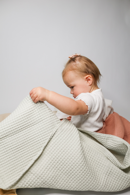 Waffle Blanket | Muted Sage
