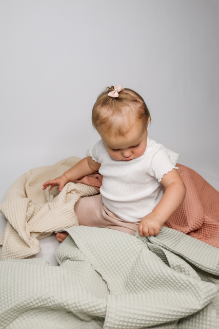 Waffle Blanket | Muted Sage