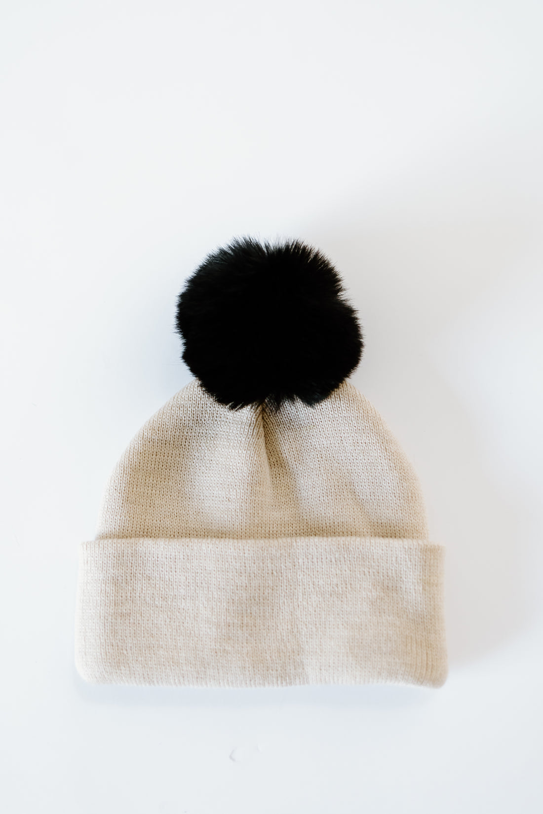 Neutral Beanie with Pom Pom