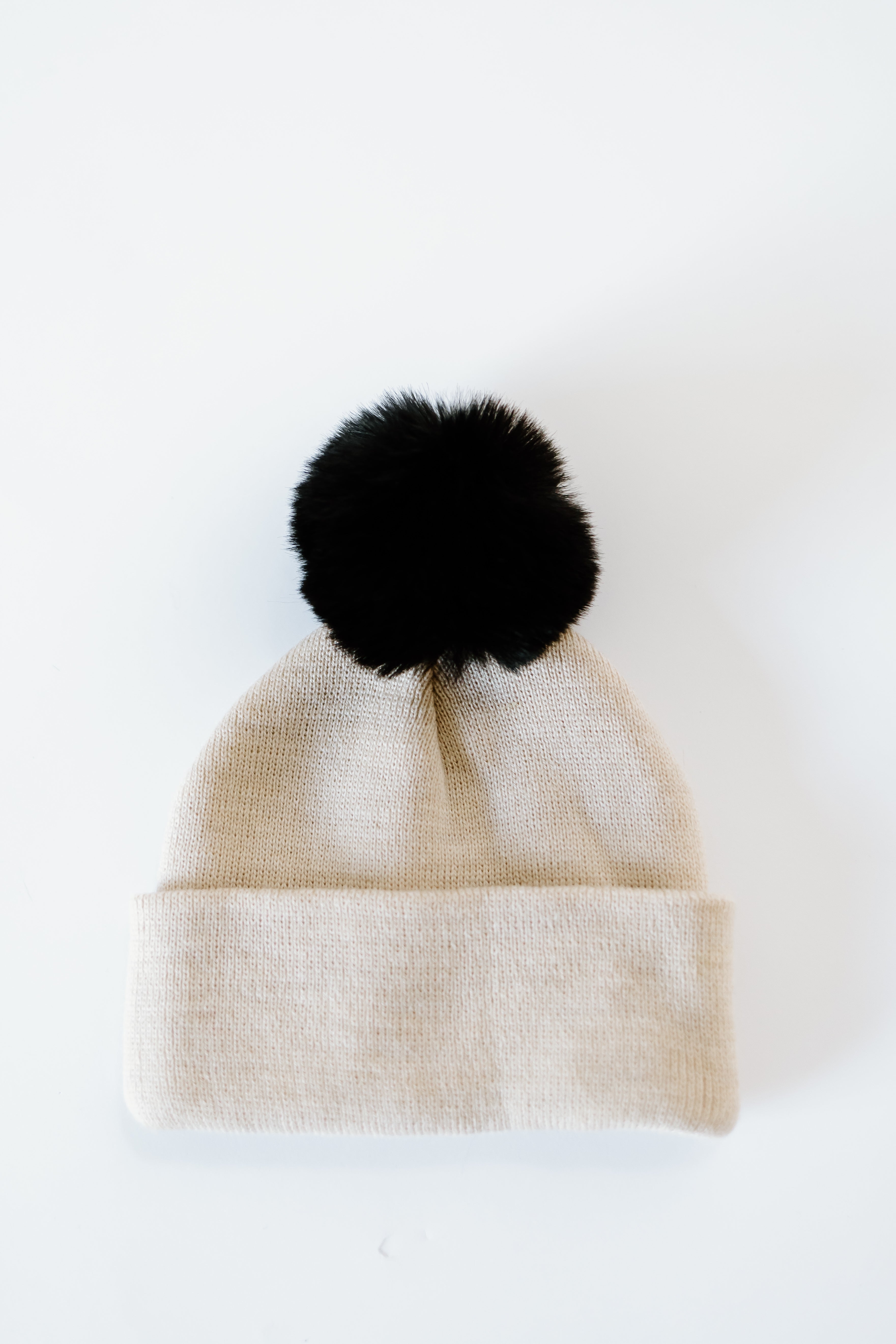 Neutral Beanie with Pom Pom