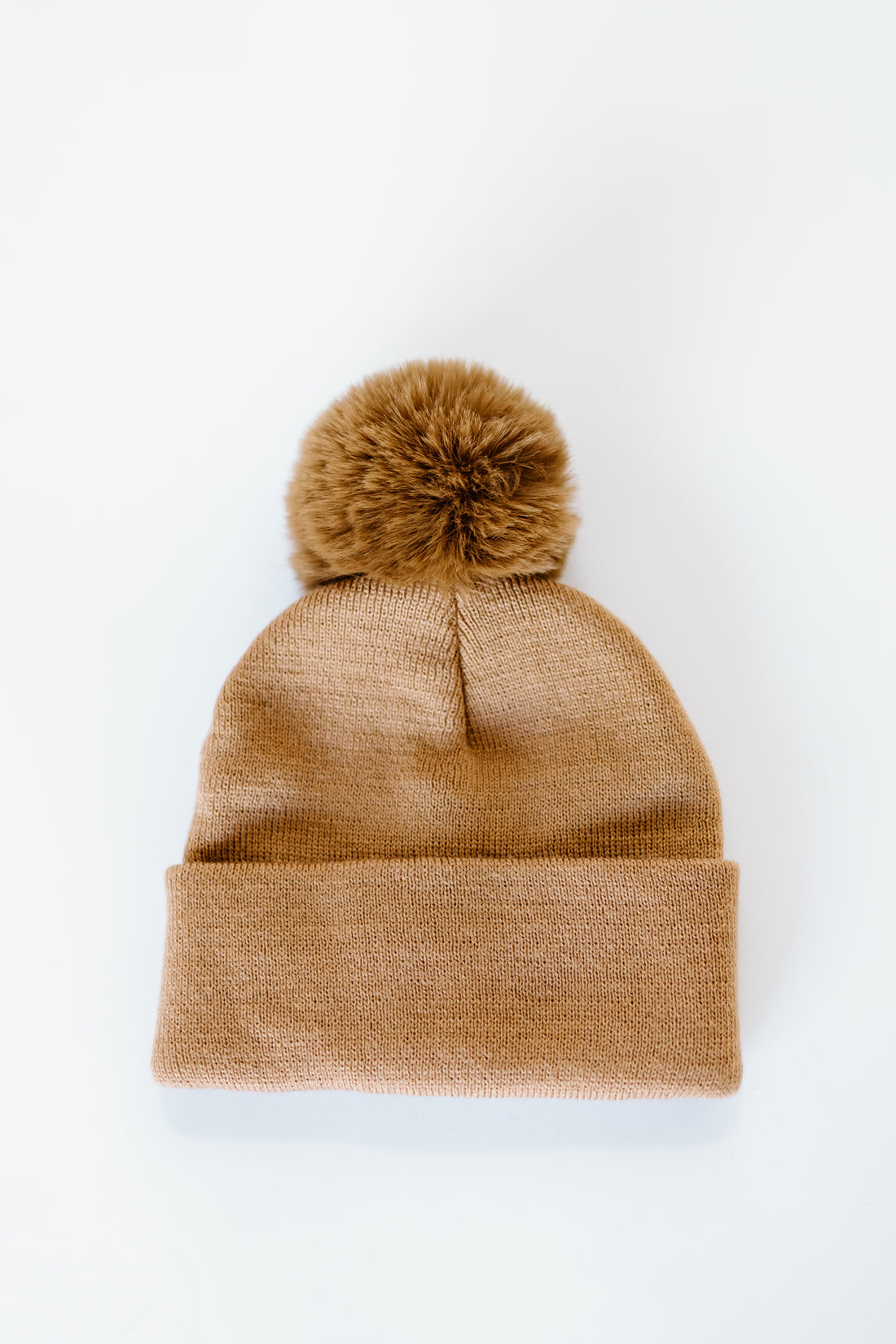 Camel Single Pom Pom Beanie