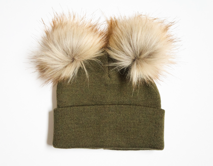 Hunter Double Pom Pom Beanie
