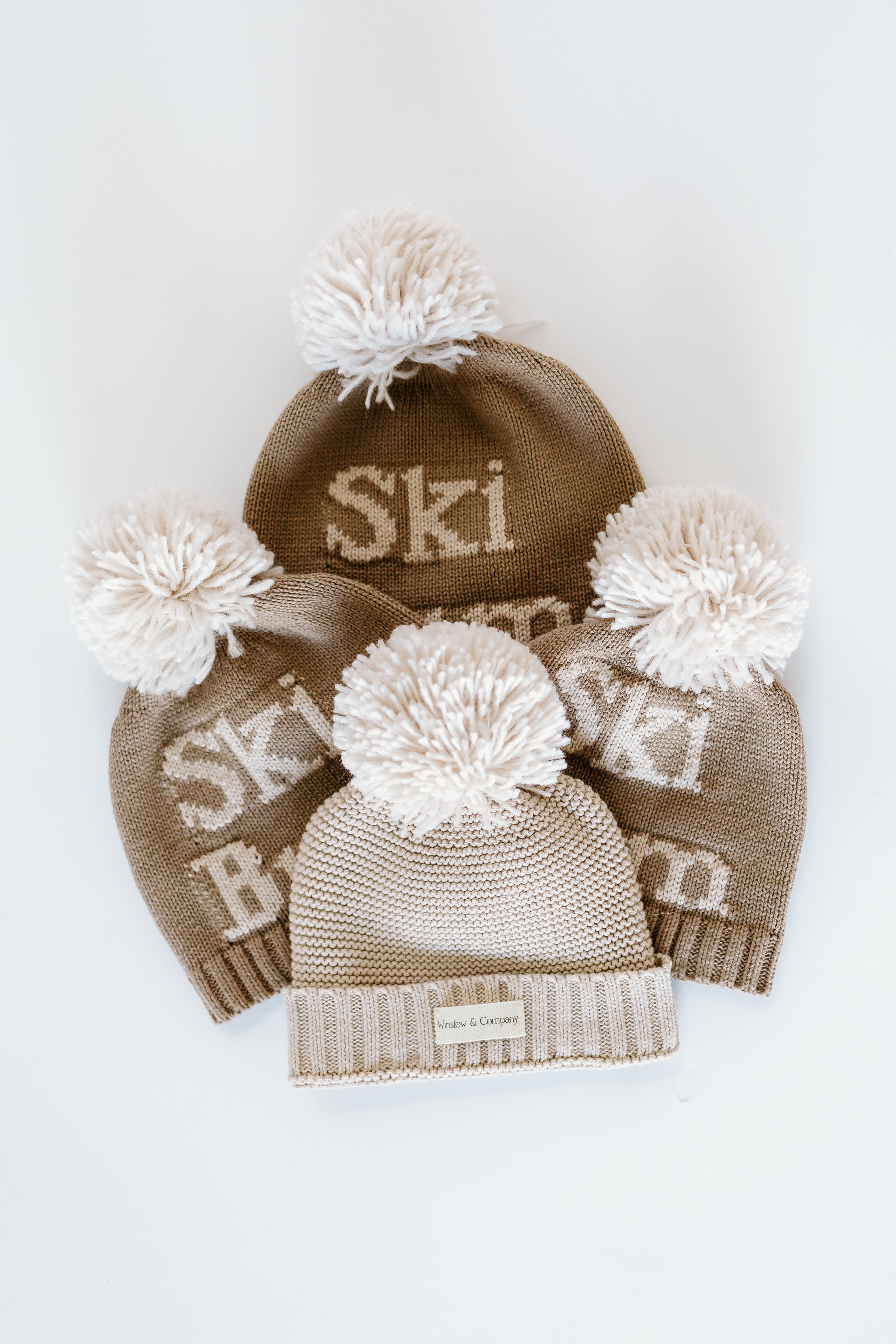 Oatmeal Pom Pom Hat